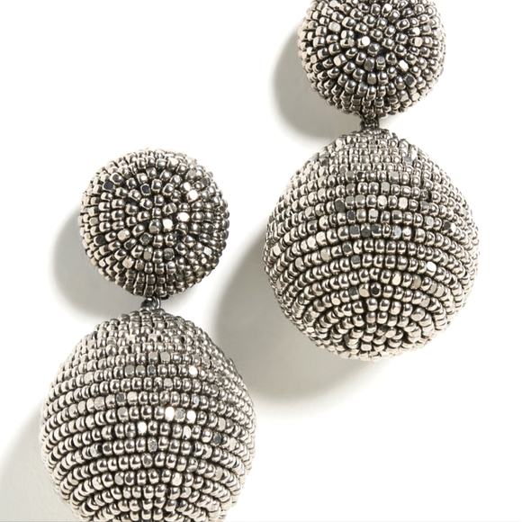 Deepa Gurnani Rhinestone Double Ball Earrings - Picture 3 of 4